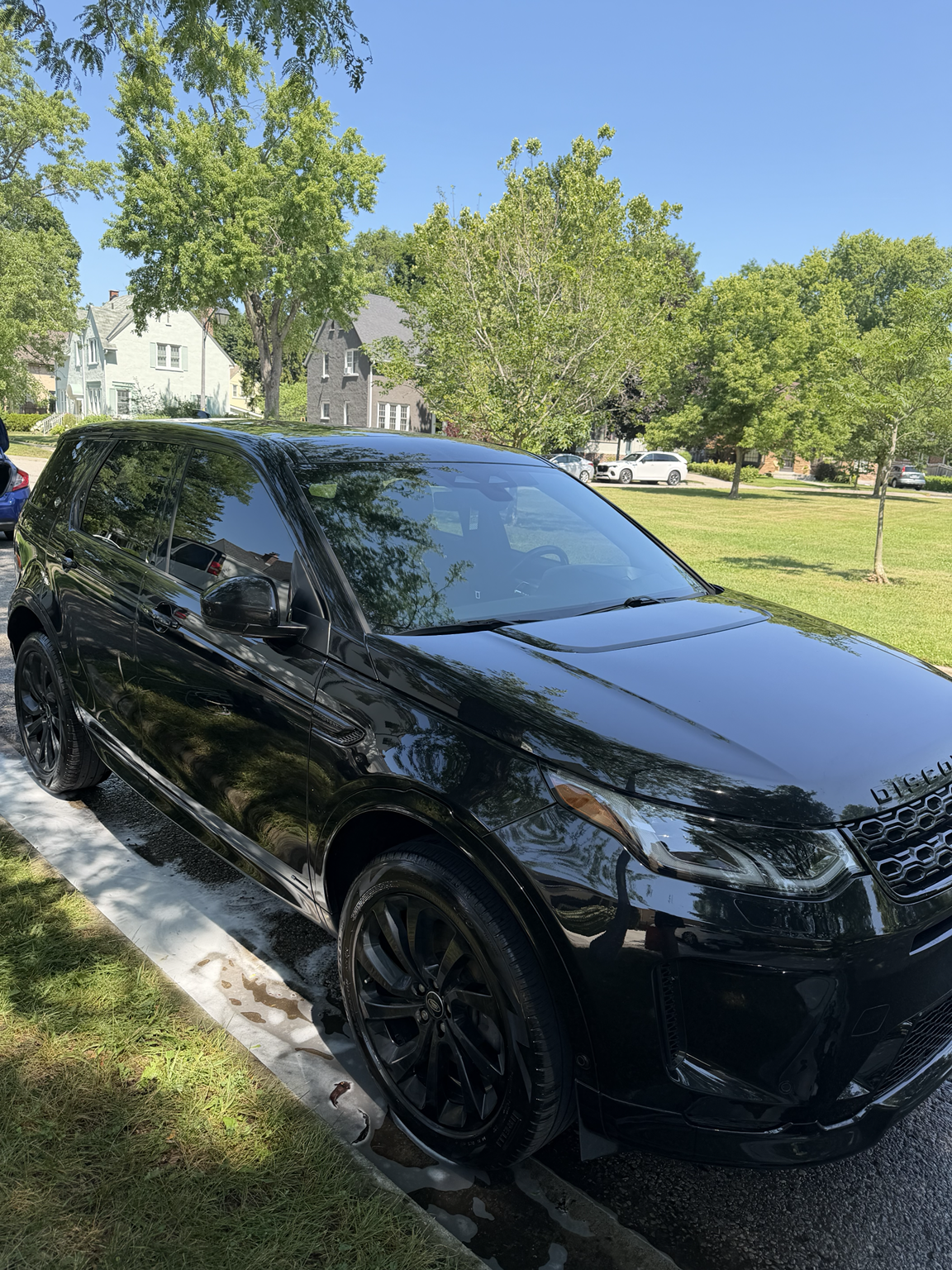 Clean car exterior after mobile detailing