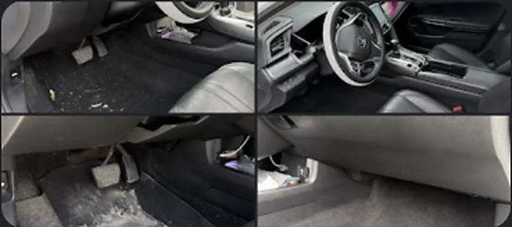 Customer vehicle interior after detailing